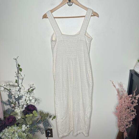 FREE PEOPLE Beach Lafayette Midi Dress Ivory White Sz S $108 {3V16} - Picture 3 of 6